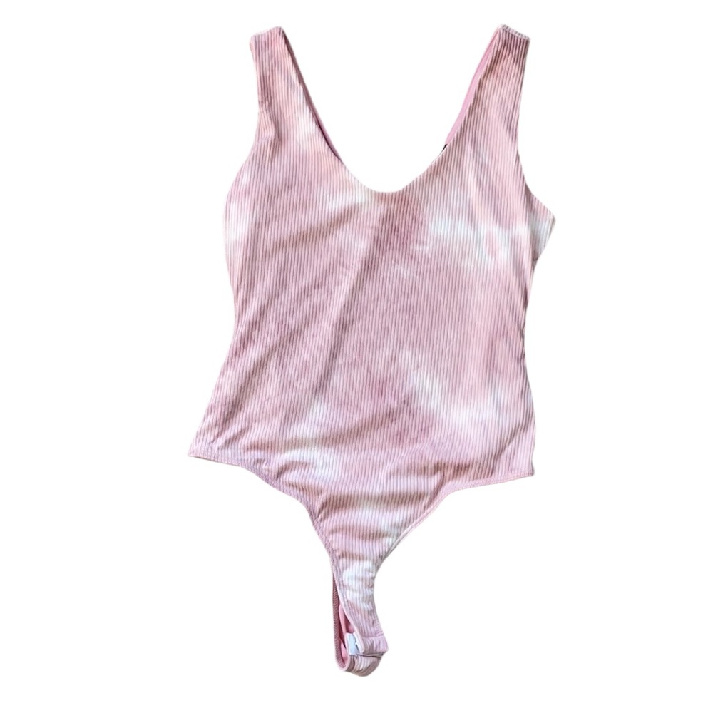 Pink & white tie dye bodysuit